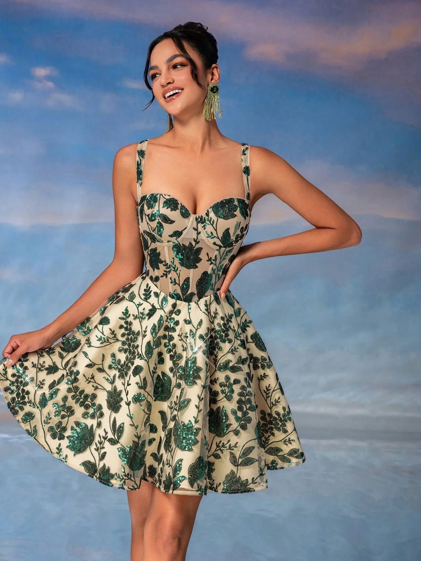 Vestido Elegante Lovelzi en Cherry Vibes