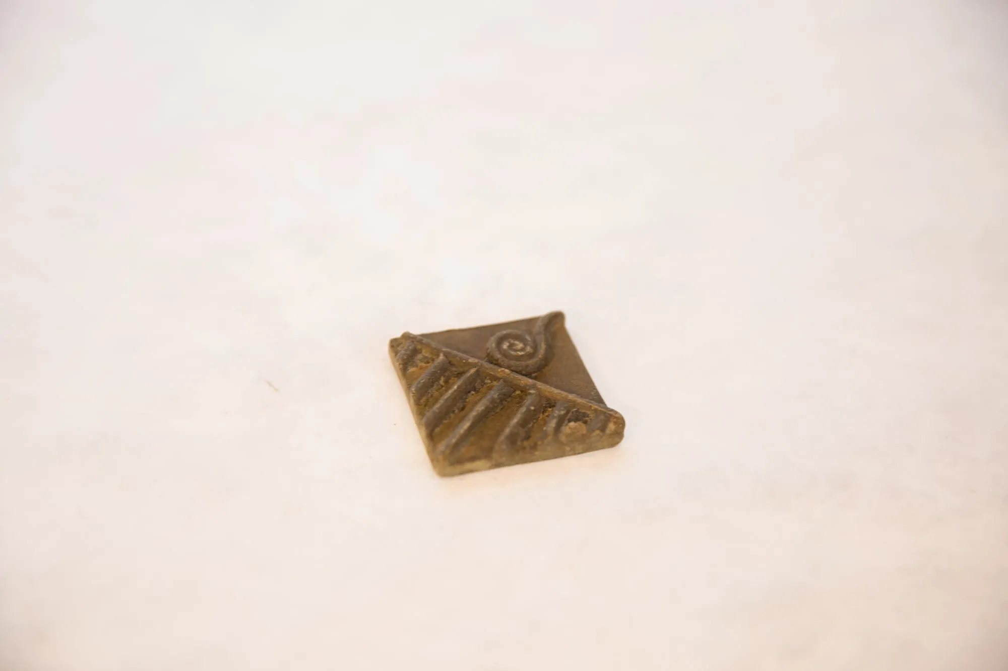 Vintage African Square Bronze Coin