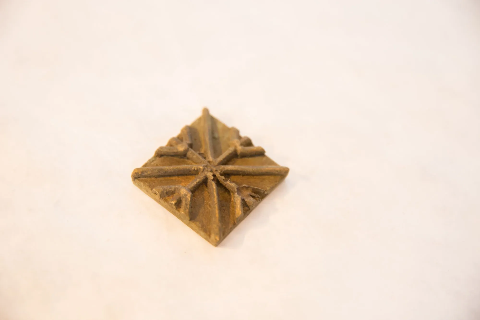 Vintage African Square Bronze Coin