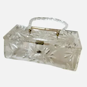 Vintage Clear Lucite Purse (1126b)