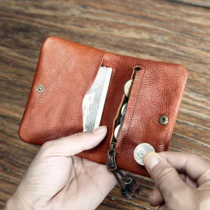 Vintage Handmade Short Zipper Coin Wallet