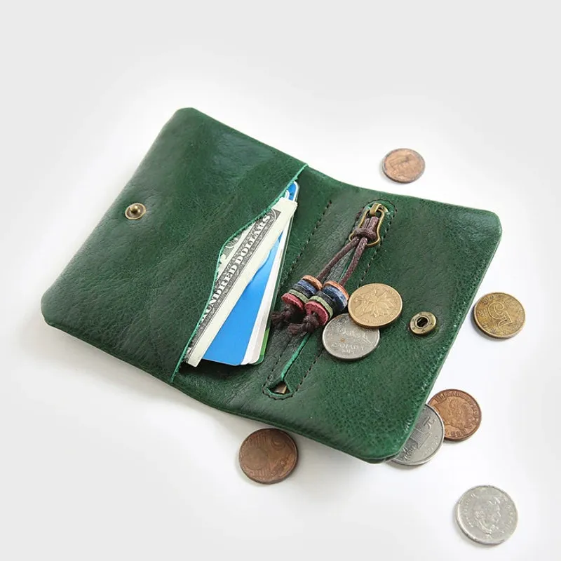 Vintage Handmade Short Zipper Coin Wallet