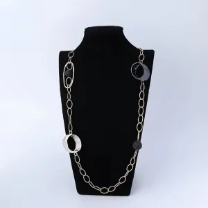 Vintage Long Cross Iron Chains Alloy Collares Necklace for Women
