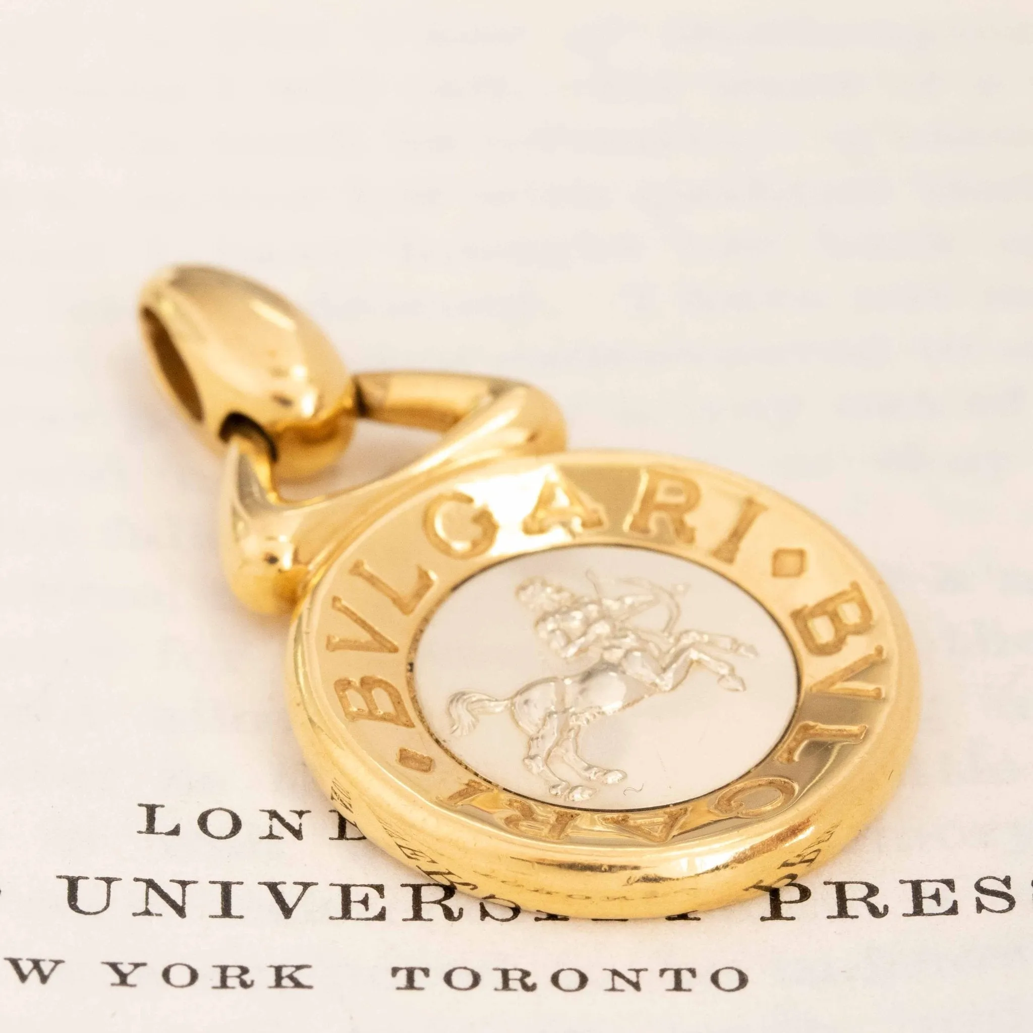 Vintage Sagittarius Zodiac Pendant by Bvlgari