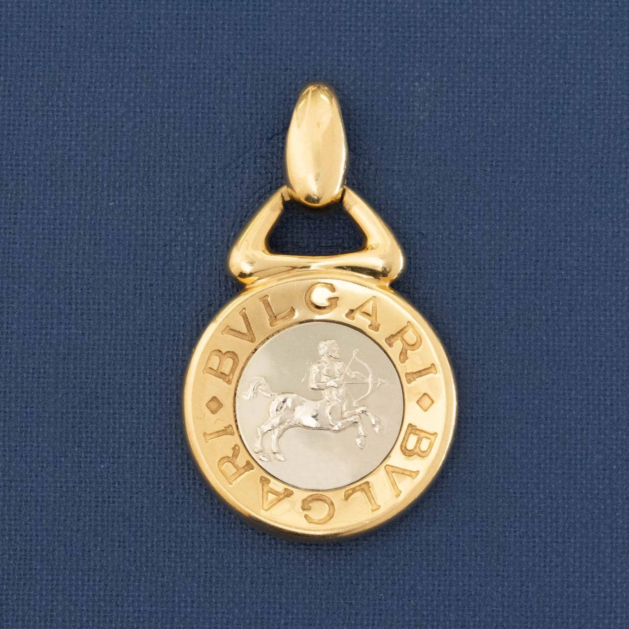 Vintage Sagittarius Zodiac Pendant by Bvlgari
