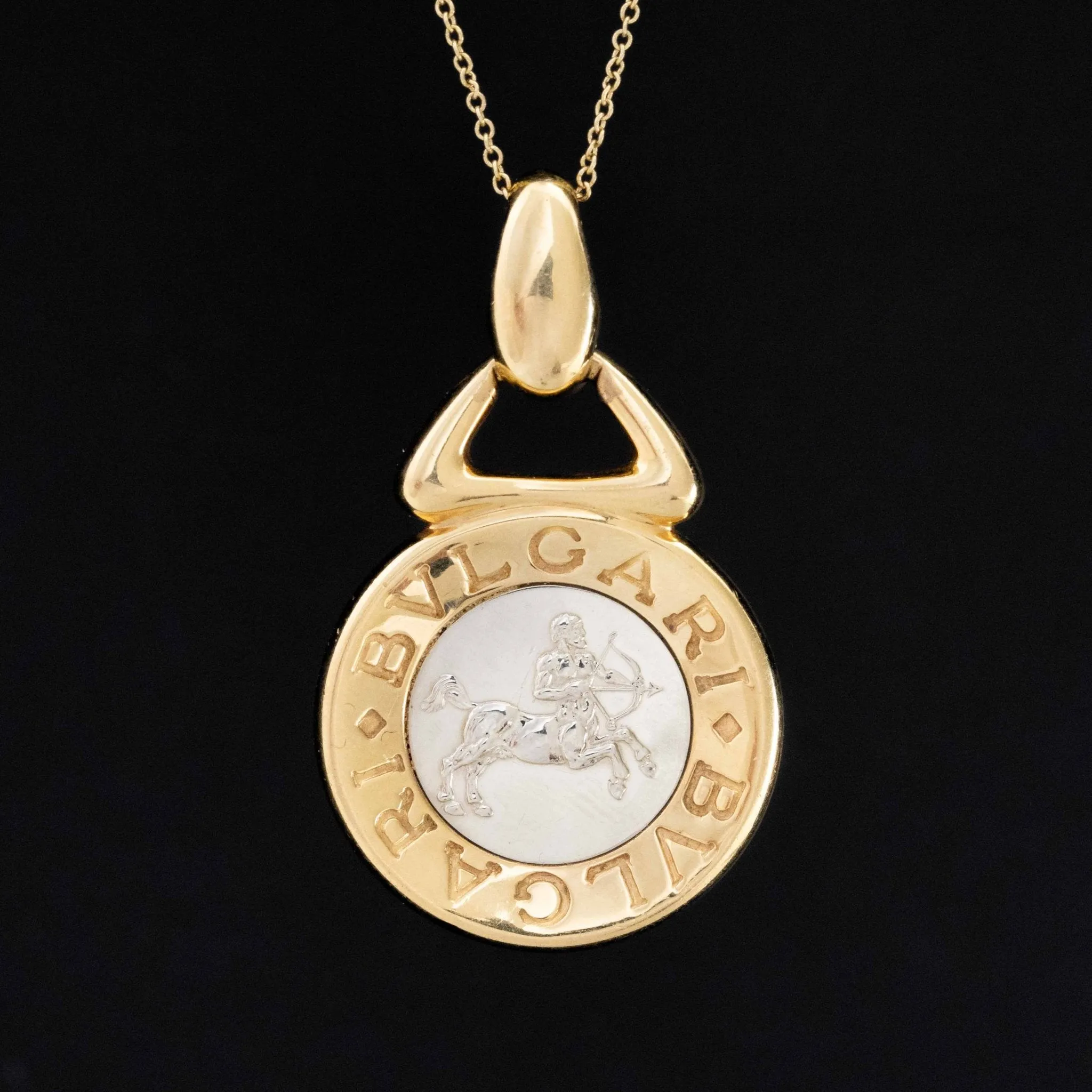 Vintage Sagittarius Zodiac Pendant by Bvlgari