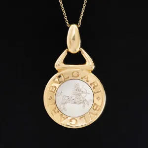 Vintage Sagittarius Zodiac Pendant by Bvlgari