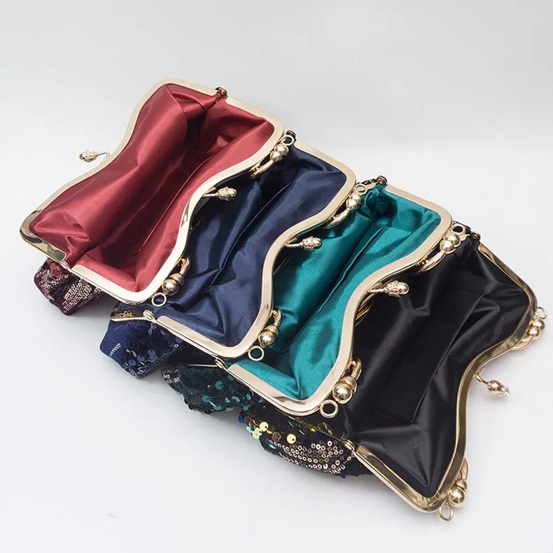 Women Sequin Evening Clutch Purse