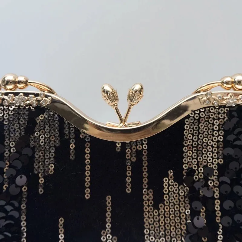 Women Sequin Evening Clutch Purse
