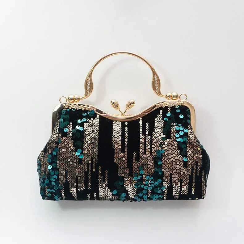 Women Sequin Evening Clutch Purse