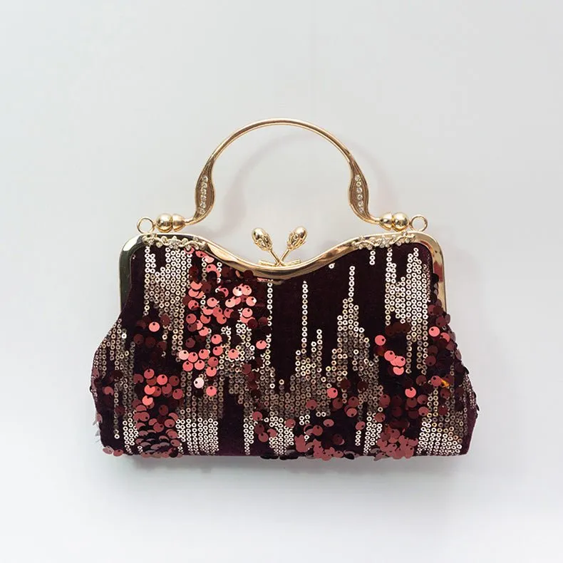 Women Sequin Evening Clutch Purse