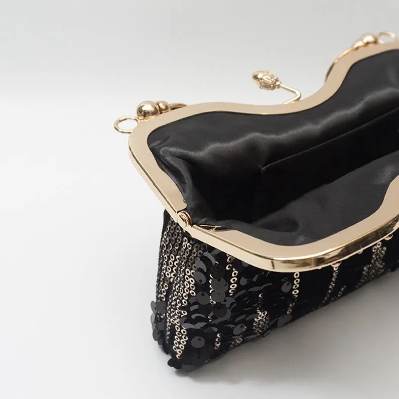 Women Sequin Evening Clutch Purse
