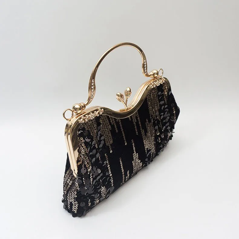 Women Sequin Evening Clutch Purse