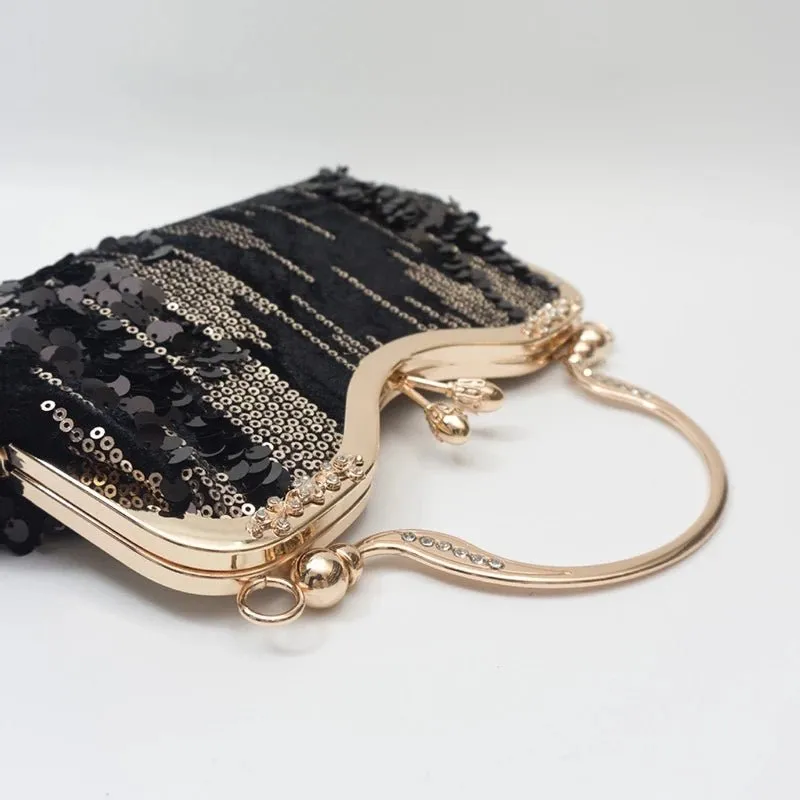 Women Sequin Evening Clutch Purse