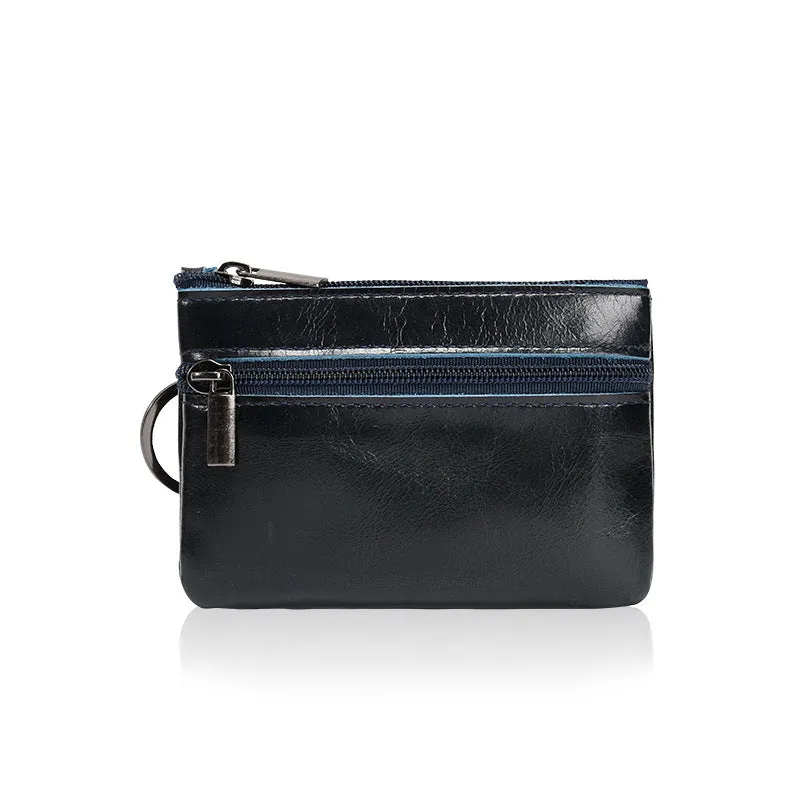 Women's Genuine Leather Mini Multifunctional Vintage Zipper Bags