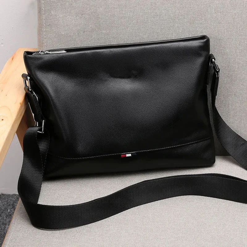 Women's Thick Genuine Leather Shoulder Bag: Vintage Style & Durable
