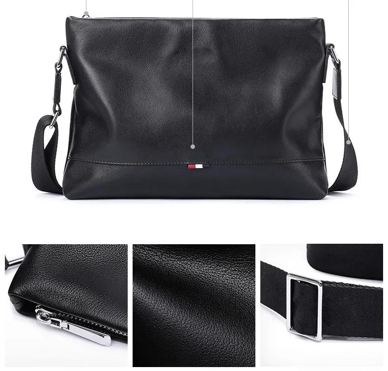 Women's Thick Genuine Leather Shoulder Bag: Vintage Style & Durable