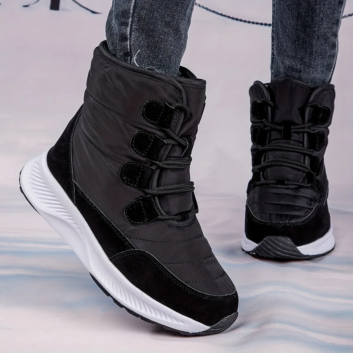 Womens Waterproof NonSlip Thickened Winter Snow Boots