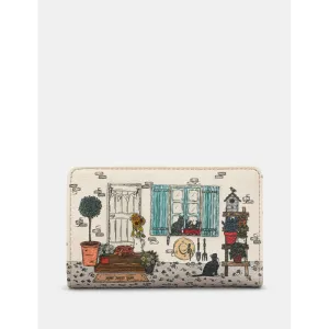 Yoshi Country Cottage Zip Around Leather Purse