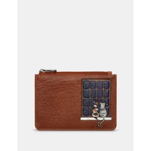 Yoshi Midnight Cats Zip Top Leather Purse
