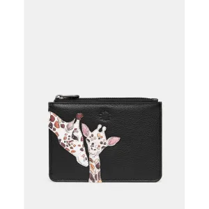 Yoshi Mother's Pride Zip Top Black Leather Purse
