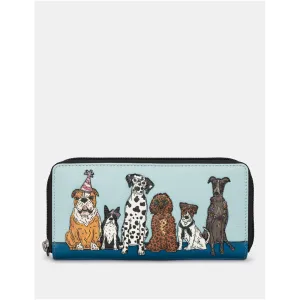 Yoshi Party Dogs Zip Round Leather Purse
